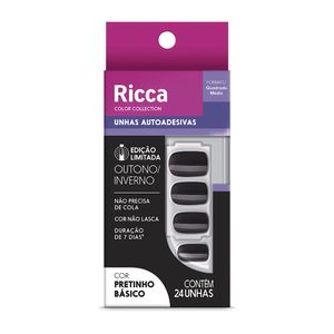 Unhas Ricca Auto Color Pretinho Basico - Ricca