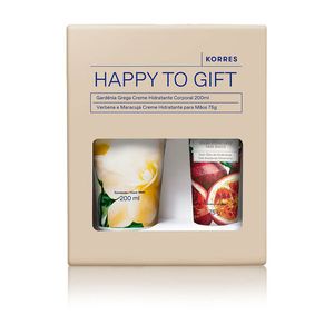 Kit Korres Hidratante Corporal Gardênia Grega + Hidratante para Mãos Verbena e Maracujá - Korres