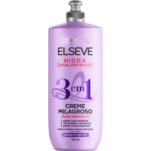Creme Milagroso 3 em 1 Elseve Hidra Hialurônico 500ml