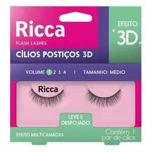 Cílios 3D Ricca Vol.01 Médio