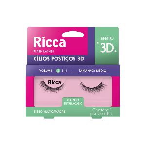Cílios 3D Ricca Vol. 02 Médio - 404 - Ricca