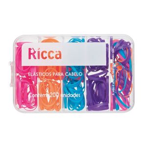 Elasticos Invisíveis Ricca 200 Unidades Coloridos - Ricca