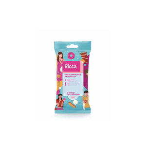 Lenços Ricca Antissepticos Azul - Ricca