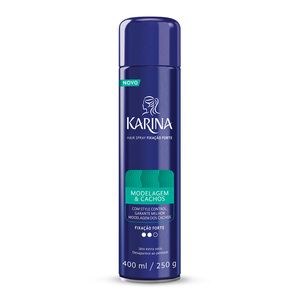 Spray Karina Hair Modelagem & Cachos Fixação Forte 400ml