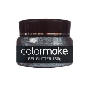 Gel Glitter pode Colormake Prata 150g