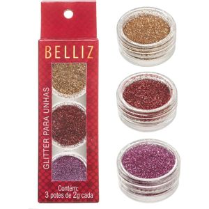Glitter Belliz Para Decoração de Unhas Class 1829 - Belliz