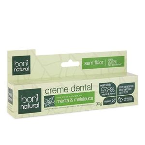 Creme Dental Boni Natural Menta de Melaleuca sem Flúor 90g