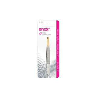 Enox Pinça com Ponta Diagonal Prata/Dourado