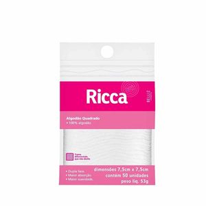Ricca Algodão Quadrado com 50 unidades Ref.3216